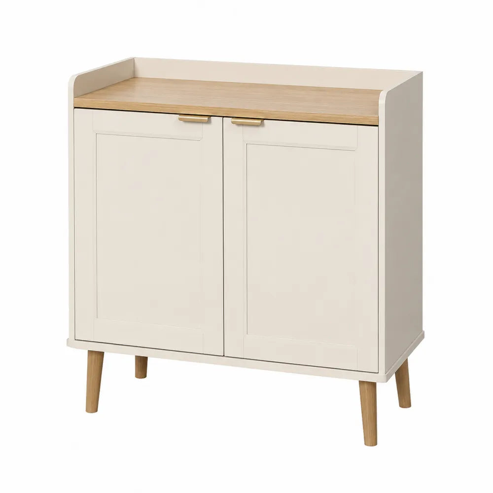 Buffet en bois avec plateau en chêne 90x80x35 cm