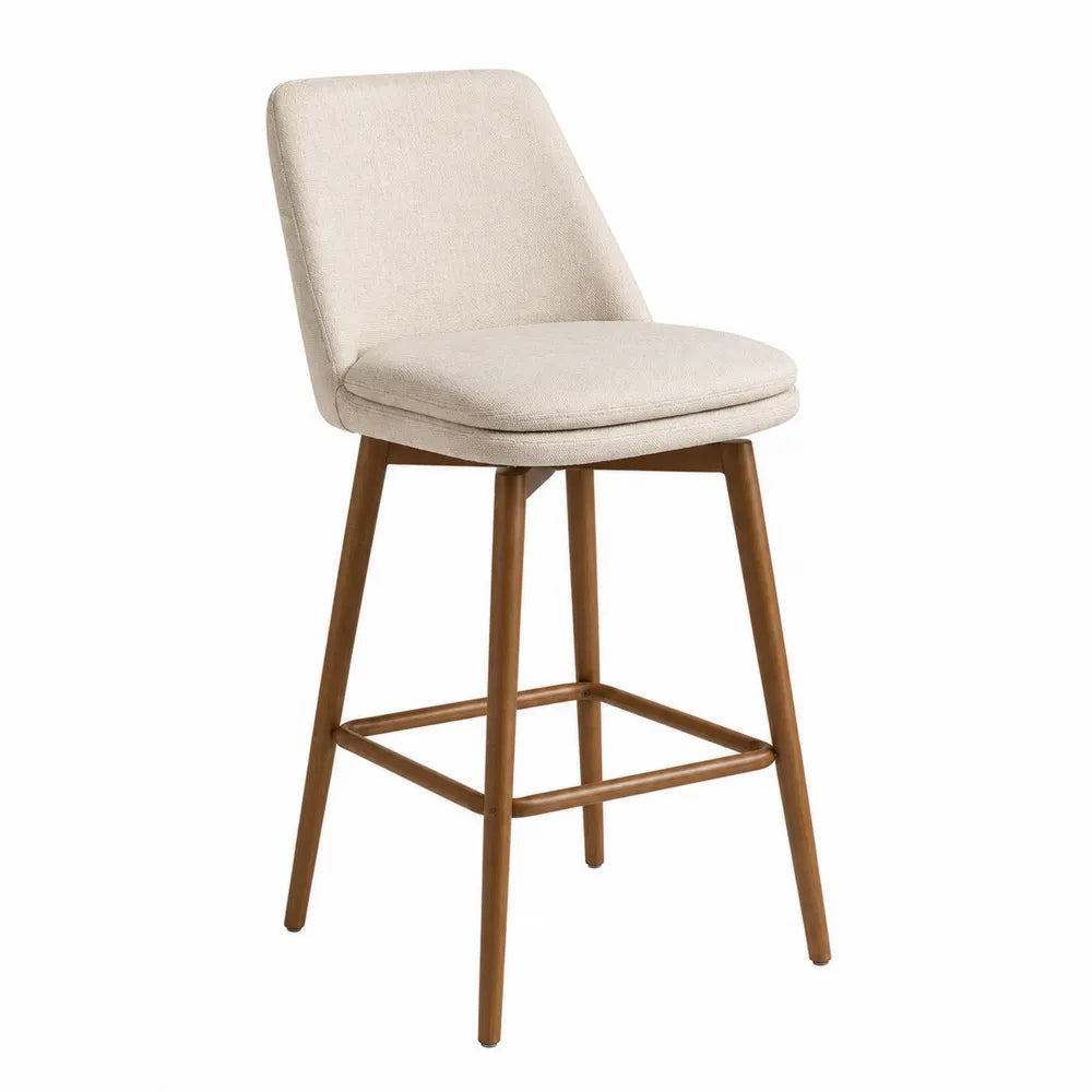 Tabouret de bar en tissu et bois massif 105 cm