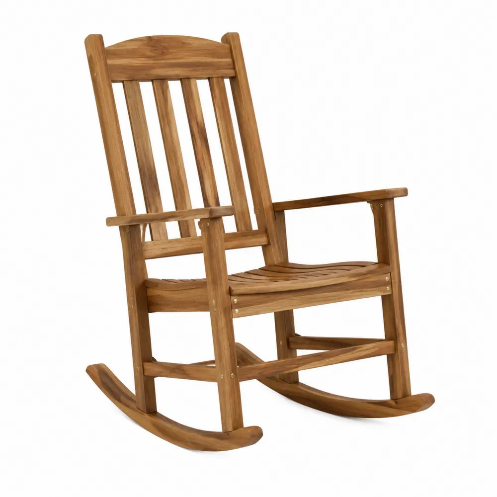 Chaise berçante en teck 92cm