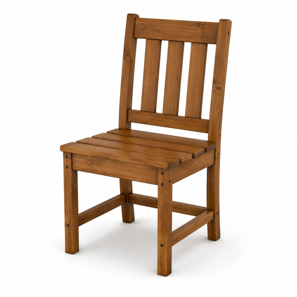 Chaise en bois d'acacia brun 90x45x45 cm