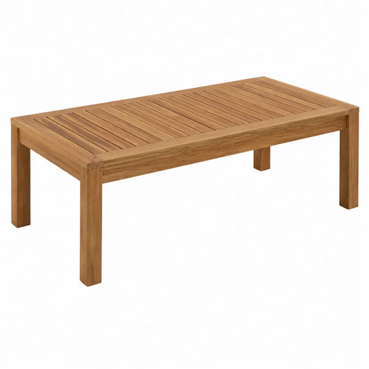 Table basse d'extérieur rectangulaire en bois de teck