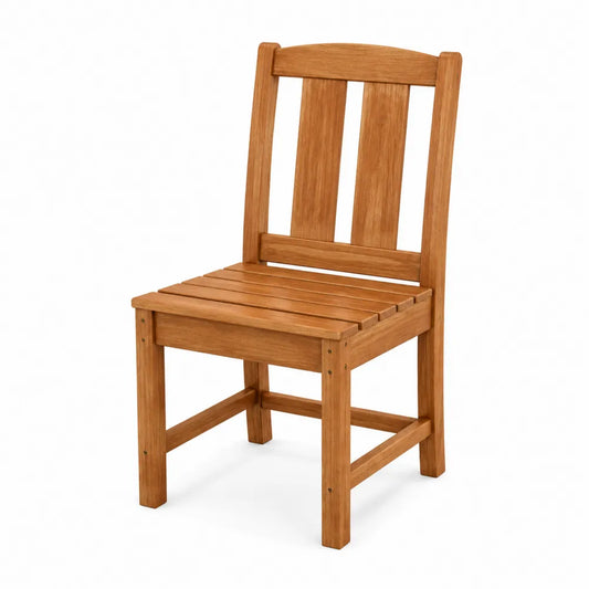 Chaise de jardin en bois d'acacia verni brun