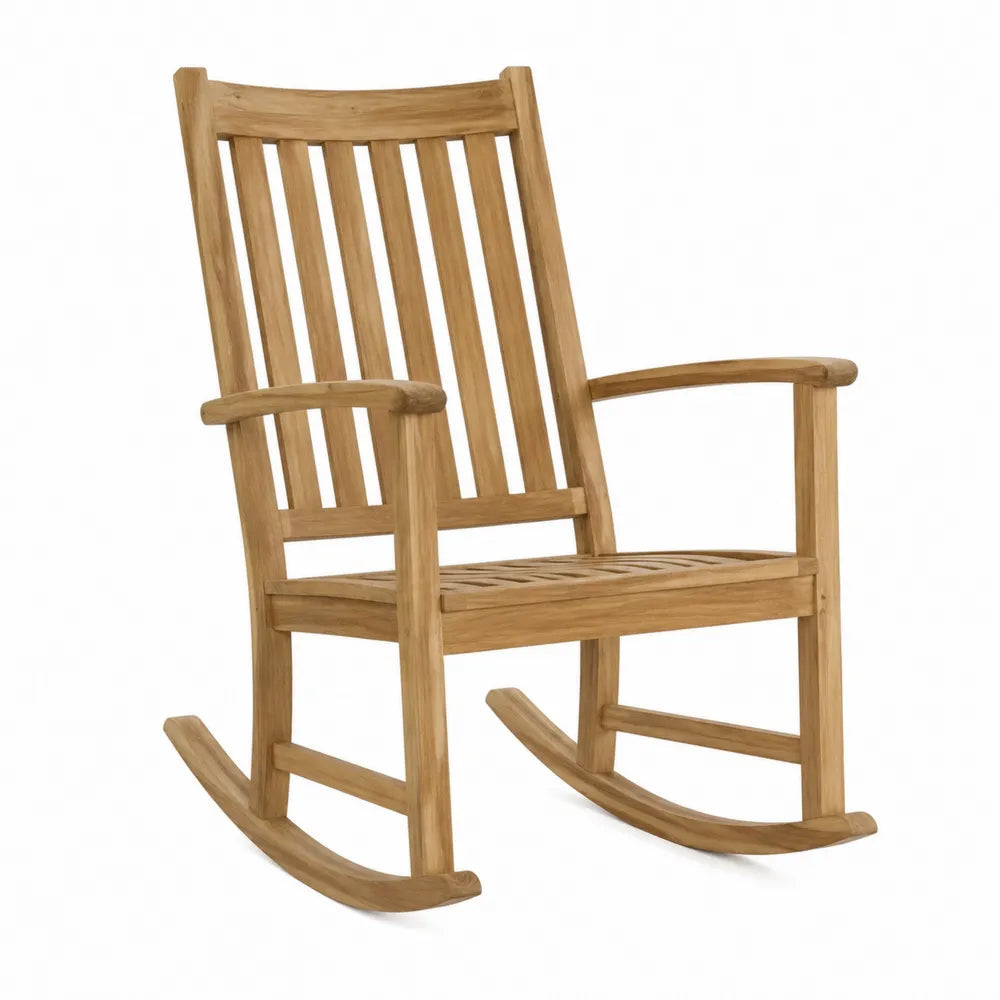 Chaise berçante en bois