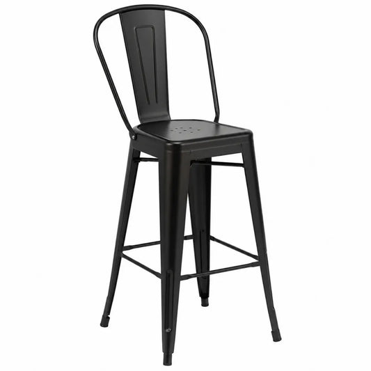 Tabouret de bar en métal noir