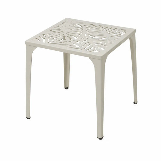 Table carrée en aluminium pour extérieur beige 90 cm