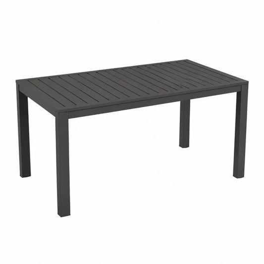 Table de jardin rectangle en aluminium gris 180 cm