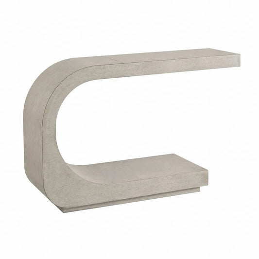 Table console en bois MDF avec placage mélaminé beige